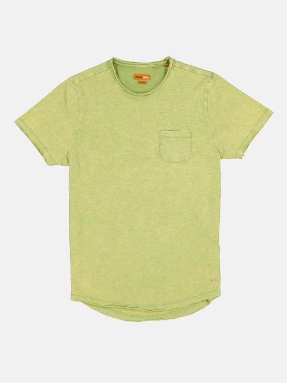emilio adani Herren T-Shirt mit Streifenmuster Grün 32761