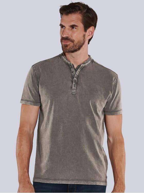 engbers Herren Henley-Shirt uni Braun 36154