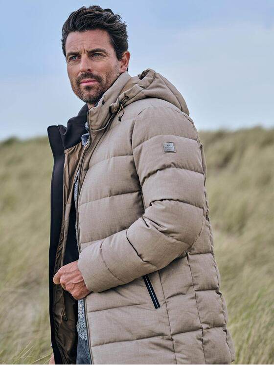 ENGBERS GERMANY Herren Jacke mit Funktionsdetails und innovativer Steppung Beige 39359