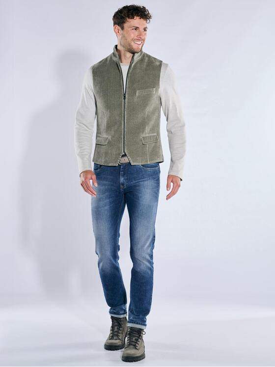 emilio adani Herren Sakko-Weste mit Zipper Mint 39387