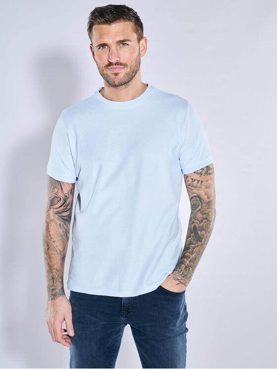 emilio adani Herren T-Shirt uni Blau 38628