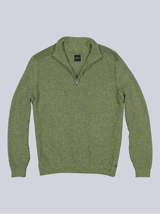engbers Herren Pullover mit Troyerkragen Grün 35562