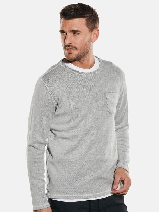 emilio adani Herren Pullover slim fit Grau 35248