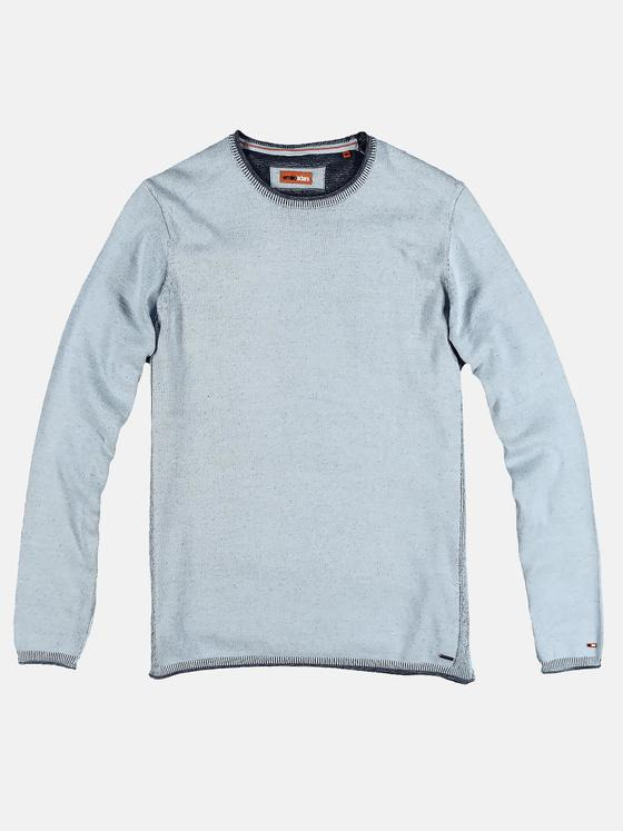 emilio adani Herren sportiver Pullover in dezenter Zweifarbigkeit Blau 28942
