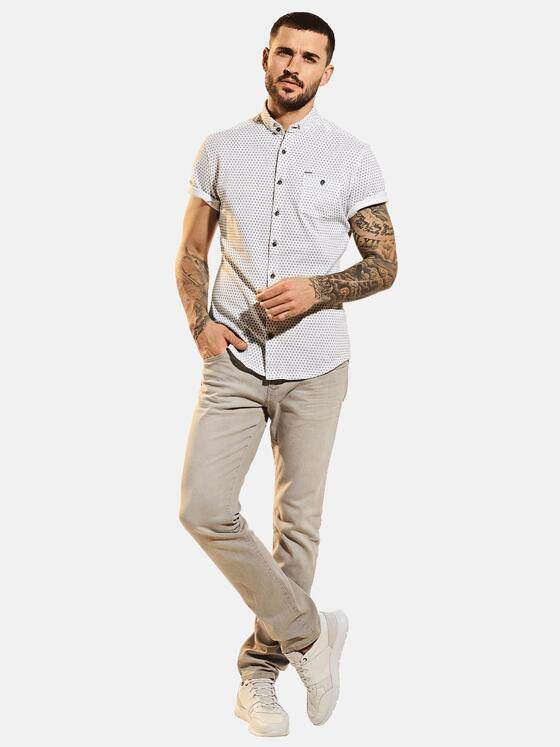 emilio adani Herren Smartes Halbarmhemd Beige 31549