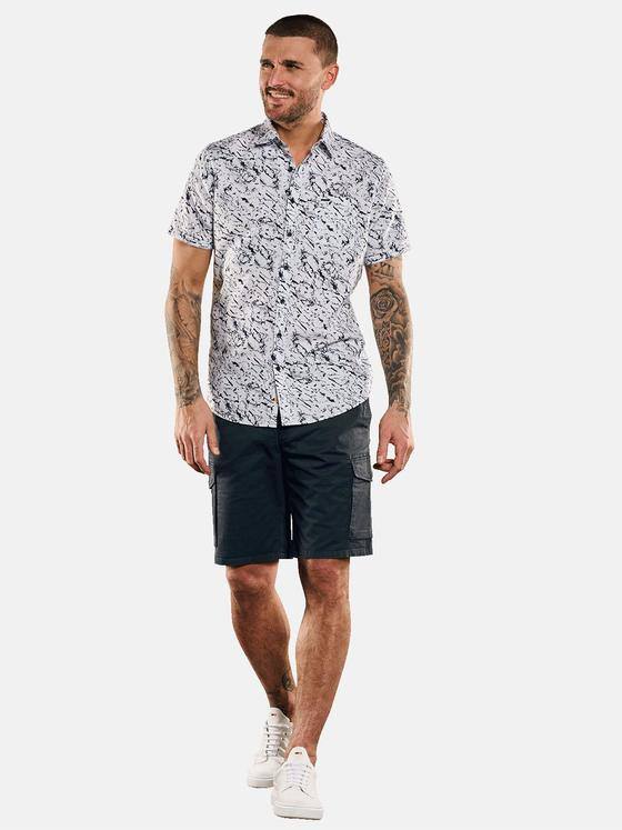 emilio adani Herren Cargo-Bermuda Blau 33185