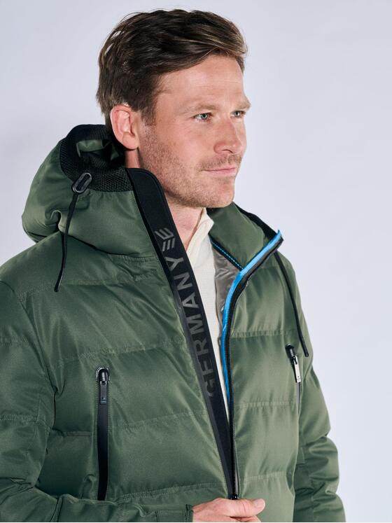 ENGBERS GERMANY Herren Steppjacke mit Funktionsdetails Gruen 39366