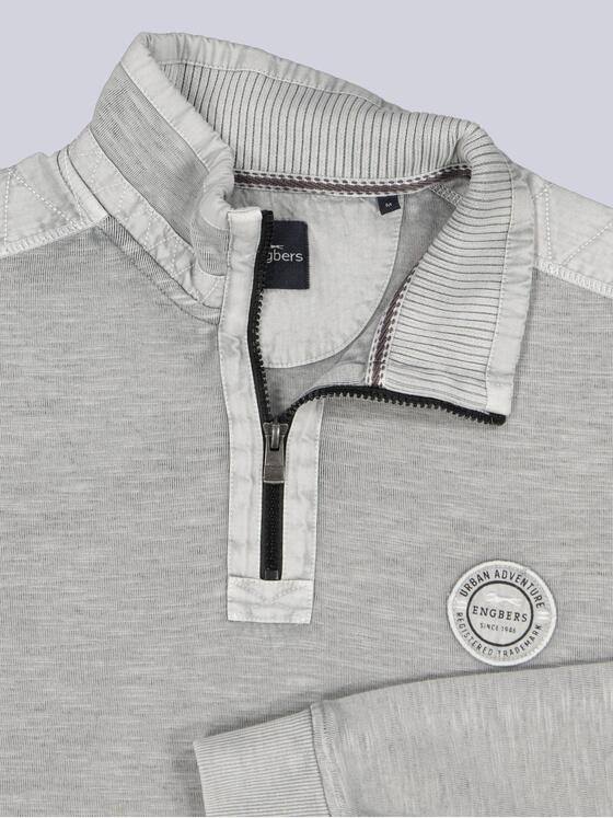 engbers Herren Sweatshirt strukturiert Hellgrau 39540