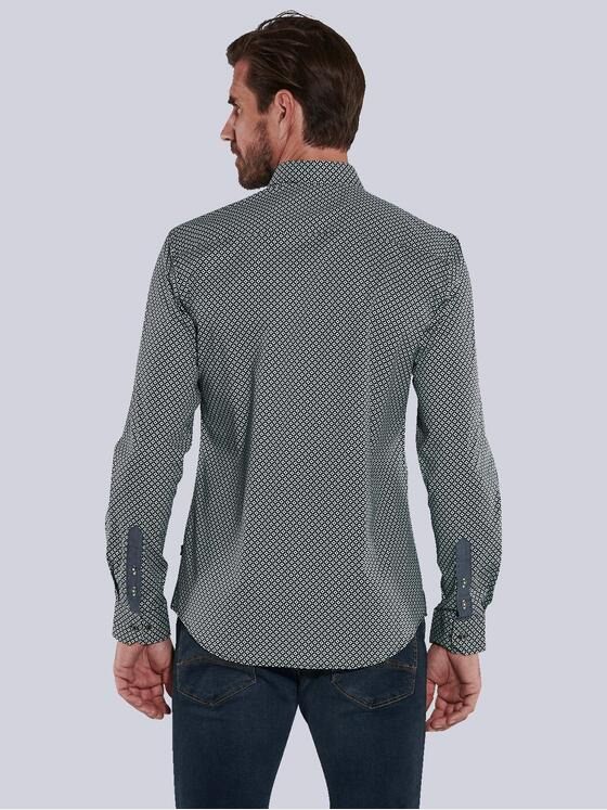 engbers Herren Langarm-Hemd gemustert Grün 36085
