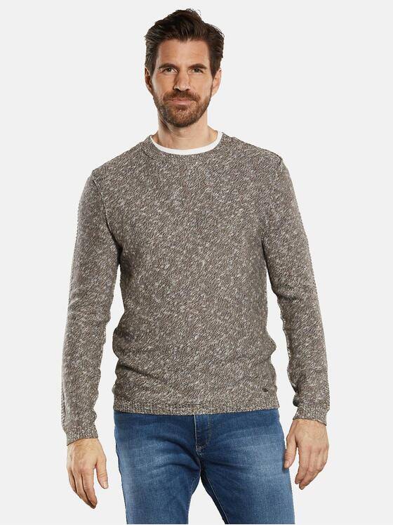engbers Herren Pullover strukturiert Beige 34285