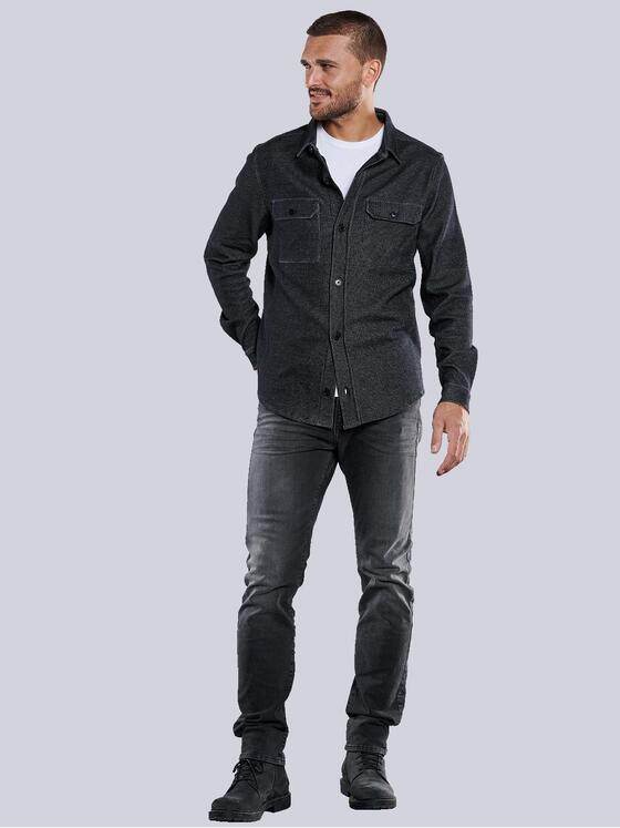 emilio adani Herren Overshirt uni Grau 33735