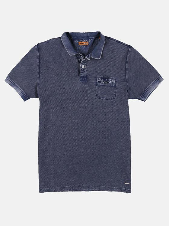 emilio adani Herren Poloshirt strukturiert Blau 31629