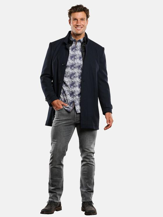 engbers Herren Mantel mit heraustrennbarem Inlet Saphirblau 33589