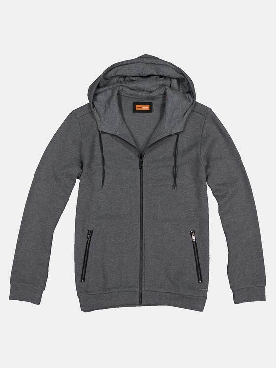 emilio adani Herren Sweatjacke Kapuze Grau 32459