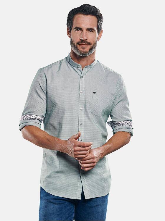 engbers Herren Hemd uni Tannengruen 30352