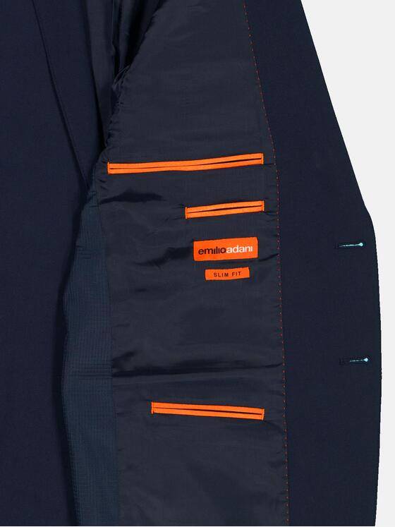 emilio adani Herren Anzug-Sakko slim fit Blau 36480