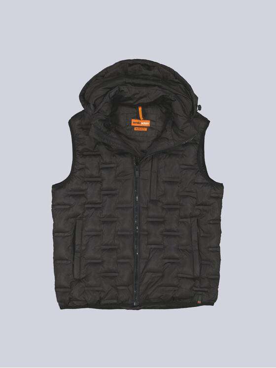 emilio adani Herren Steppweste mit Sorona-Füllung Schwarz 39091