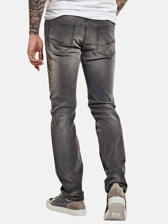 emilio adani Herren Super Stretch Jeans mit Destroy Effekten Grau 30296