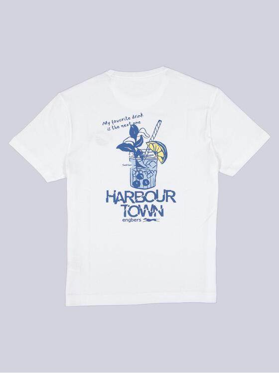 engbers Herren T-Shirt mit Rückenprint Reinweiss 40726