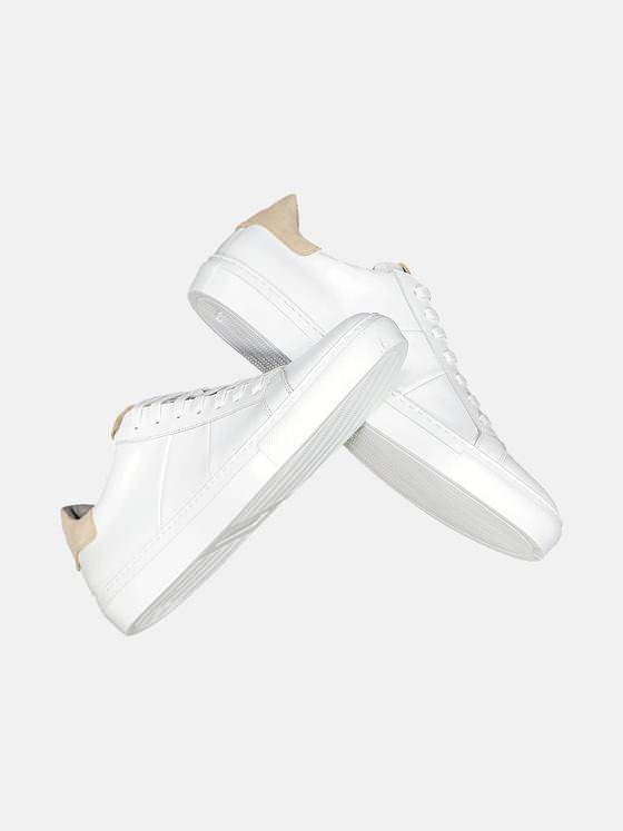 emilio adani Herren Sneaker aus Leder Weiß 34482
