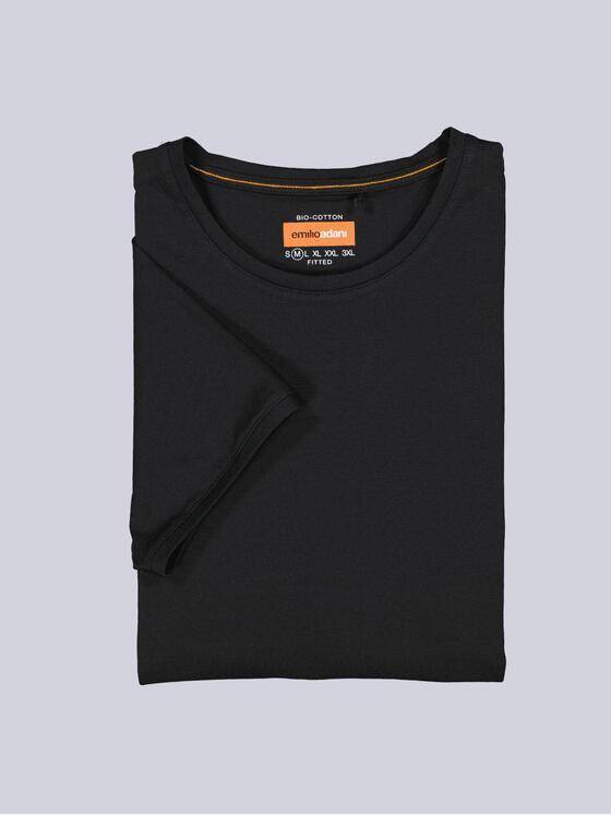 emilio adani Herren Basic-Shirt "My Favorite" Schwarz 35989