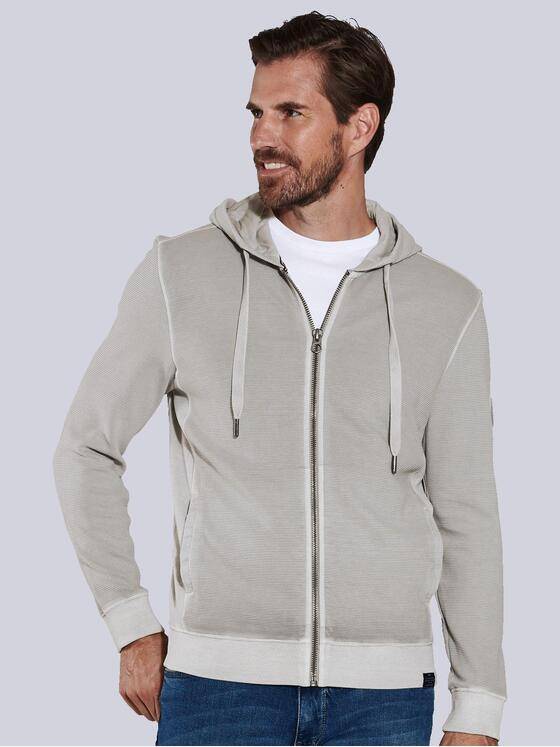 engbers Herren Sweatjacke mit Kapuze Silbergrau 36065