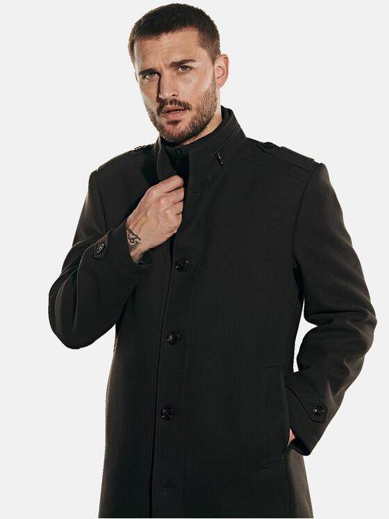 emilio adani Herren Mantel mit heraustrennbarem Inlet Schwarz 31999
