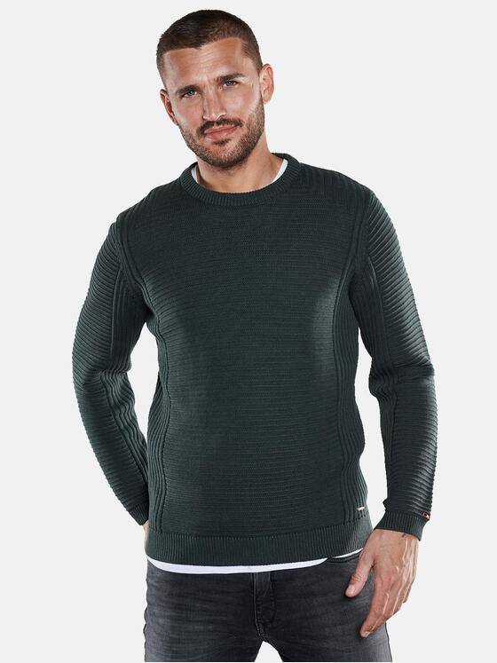 emilio adani Herren Pullover strukturiert Türkis 33692