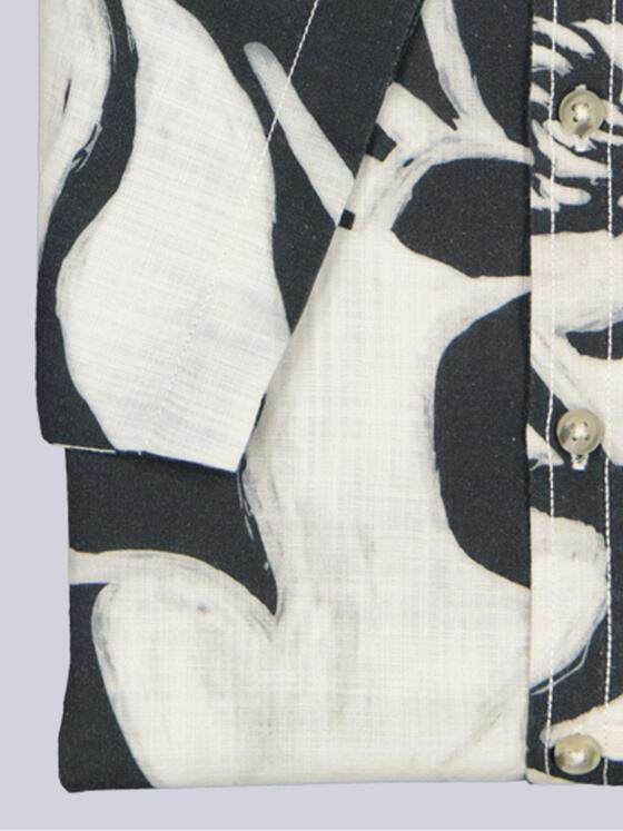 emilio adani Herren Hemd kurzarm Schwarz 40328