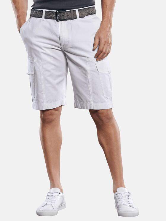 engbers Herren Bermuda mit aufwendigen Steppnähten Reinweiss 29823
