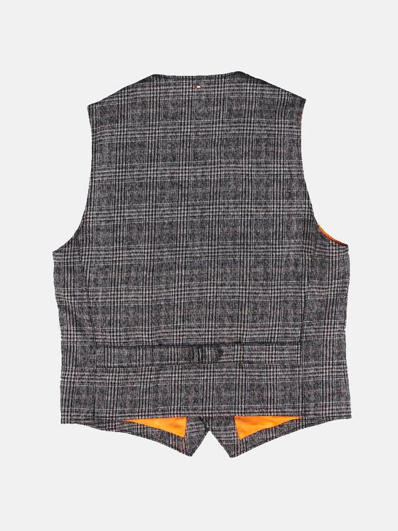 emilio adani Herren Sakkoweste mit modischem Karo-Muster Braun 29983