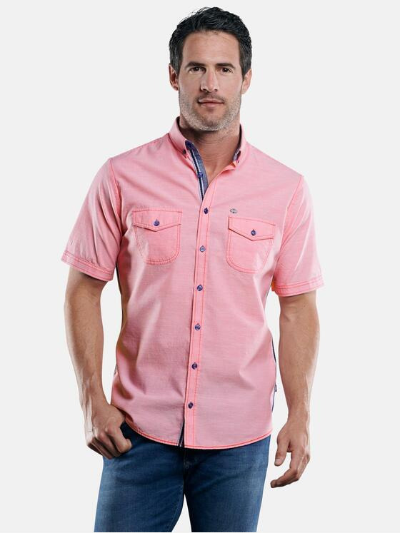 engbers Herren Kerniges Hemd mit Galon-Tape Rosa 29425