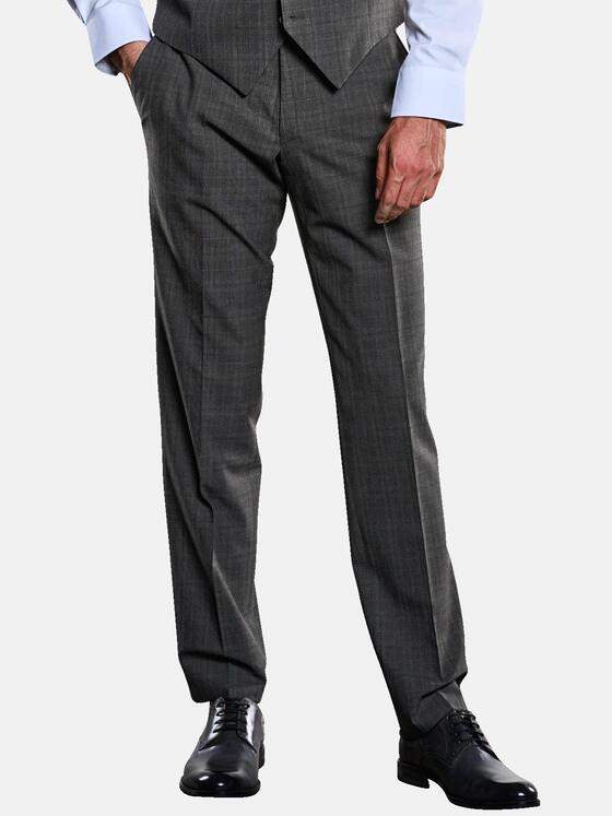 engbers Herren Anzug-Hose kariert Grau 33616