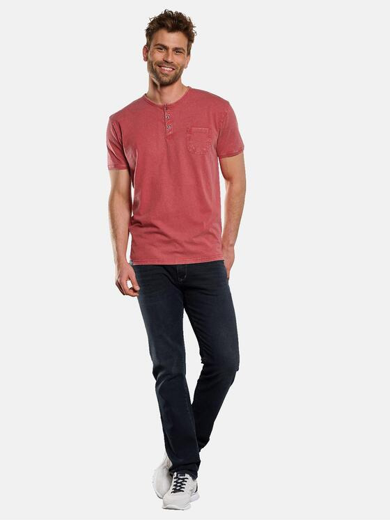 engbers Herren Henley-Shirt Tomatenrot 33148