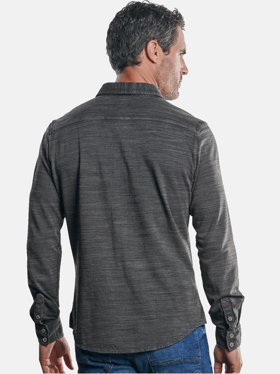 engbers Herren Poloshirt mit geflammter Optik Granitgrau 30265