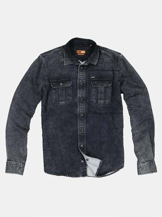 emilio adani Herren Hemd uni Grau 31774