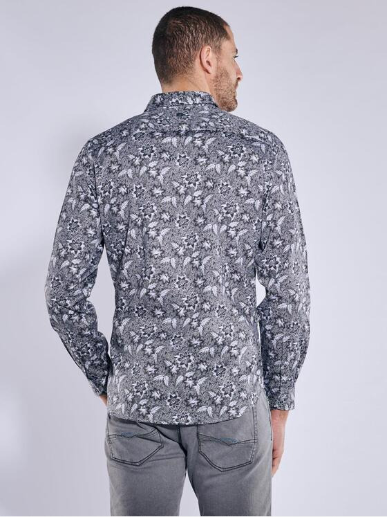 ENGBERS GERMANY Herren Langarm-Hemd in Satin-Warenqualität Schwarzbraun 36605