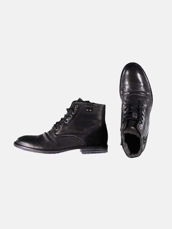 emilio adani Herren Detailreiche Lederboots Grau 30140