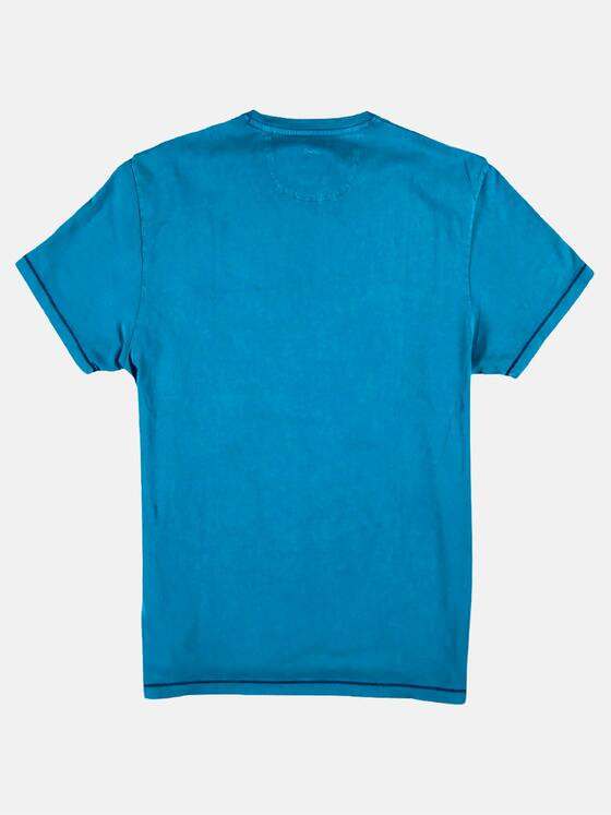 engbers Herren Modisch bedrucktes T-Shirt Cyanblau 27337