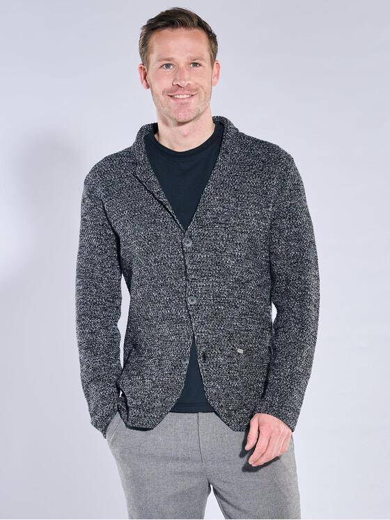 engbers Herren Stricksakko Schwarz 39973