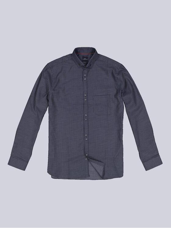 engbers Herren Langarm-Hemd gemustert Saphirblau 34400