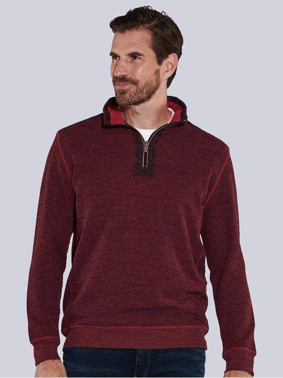 engbers Herren Sweatshirt mit Stehkragen Rot 35643