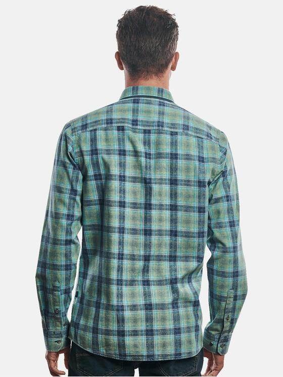 engbers Herren Speziell gewaschenes Karohemd Gruen 31271