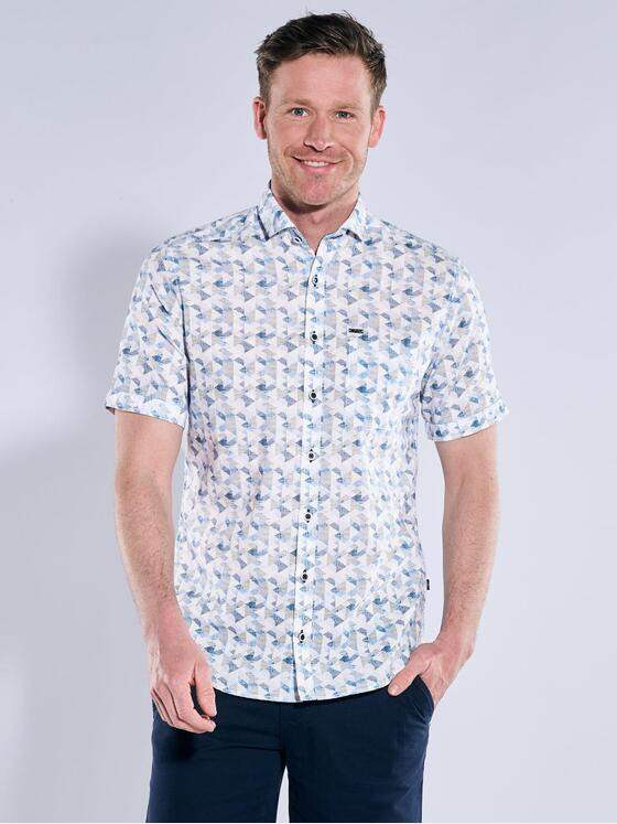 engbers Herren Kurzarm-Hemd gemustert Hellblau 38945