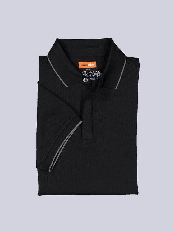 emilio adani Herren Polo-Shirt regular Schwarz 36847