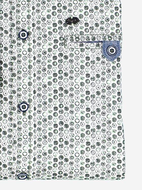 engbers Herren Langarm-Hemd gemustert Gruen 38013