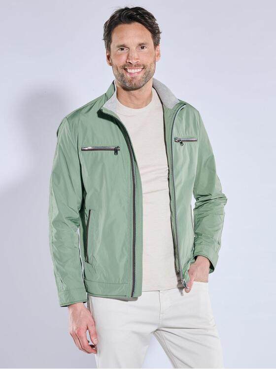 engbers Herren Blouson-Jacke mit Kontrastdetails Hellgruen 38367