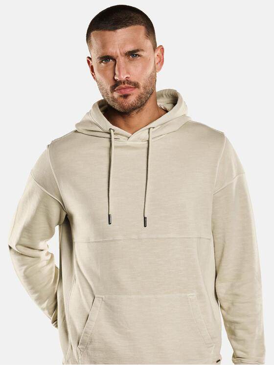 emilio adani Herren Sweatshirt mit Kapuze Beige 33015