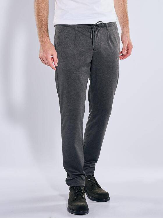 emilio adani Herren Chino mit Stretch-Anteil Dunkelgrau 41197