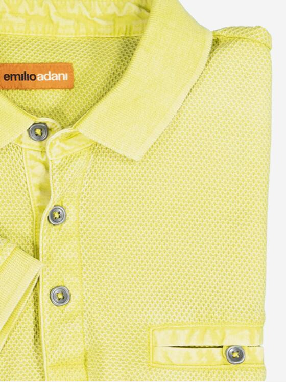 emilio adani Herren Polo-Shirt strukturiert Gelb 37082